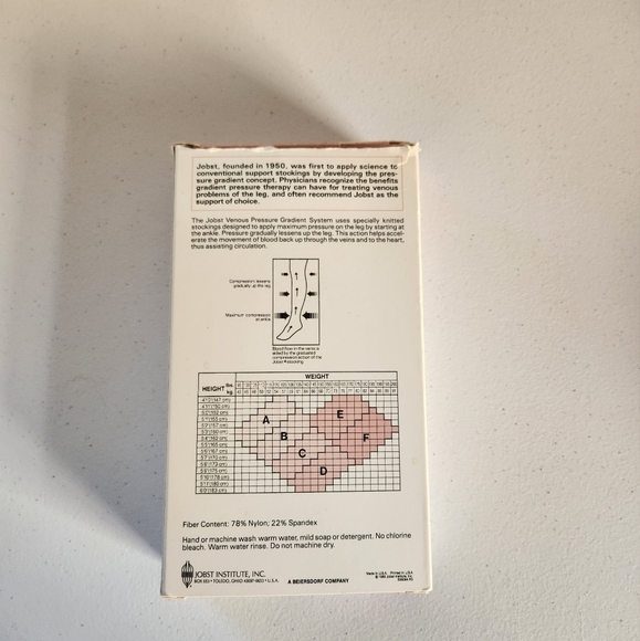 Jobst Sheer Support Pantyhose Off Black Firm Compression Size B New open box - Picture 2 of 4